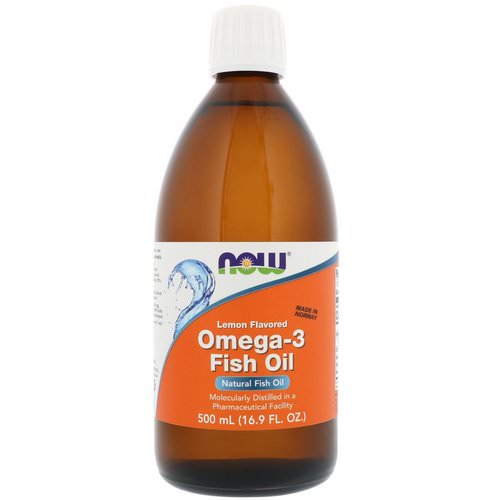 Now Foods, Omega-3 Fish Oil, Lemon Flavored, 16.9 fl oz (500 ml) Review
