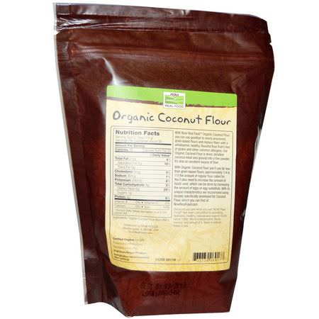 Kokosmjöl, Blandningar, Mjöl, Bakning: Now Foods, Organic Coconut Flour, 16 oz (454 g)
