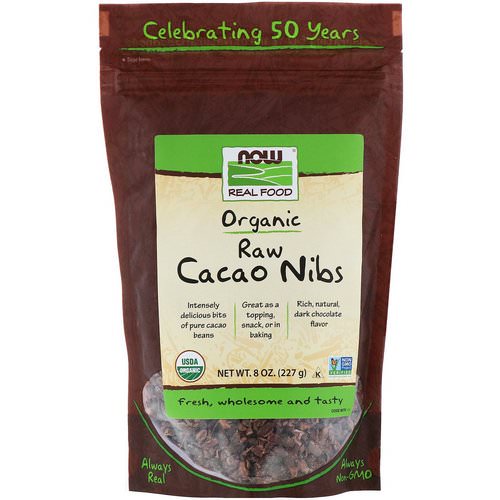 Now Foods, Organic, Raw Cacao Nibs, 8 oz (227 g) Review