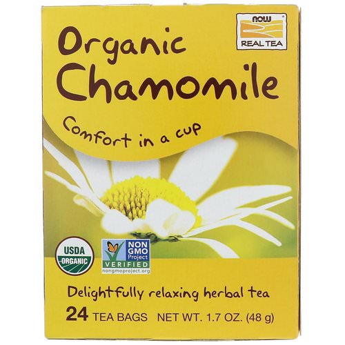 Now Foods, Organic Real Tea, Chamomile, 24 Tea Bags, 2 g Each Review