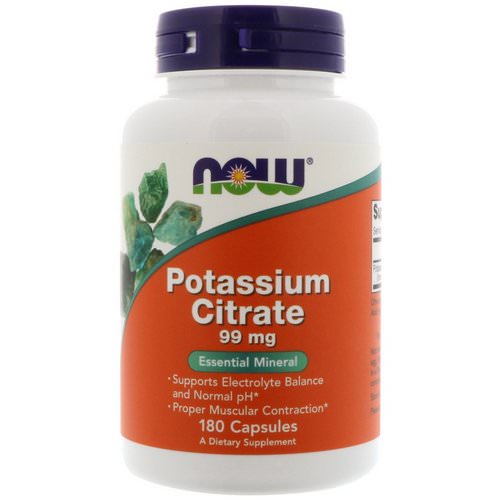 Now Foods, Potassium Citrate, 99 mg, 180 Capsules Review