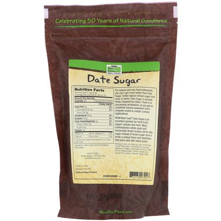 Sötningsmedel, Honung: Now Foods, Real Food, Date Sugar, 1 lb (454 g)