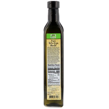 Olivolja, Vingrön, Oljor: Now Foods, Real Food, Organic Extra Virgin Olive Oil, 16.9 fl oz (500 ml)