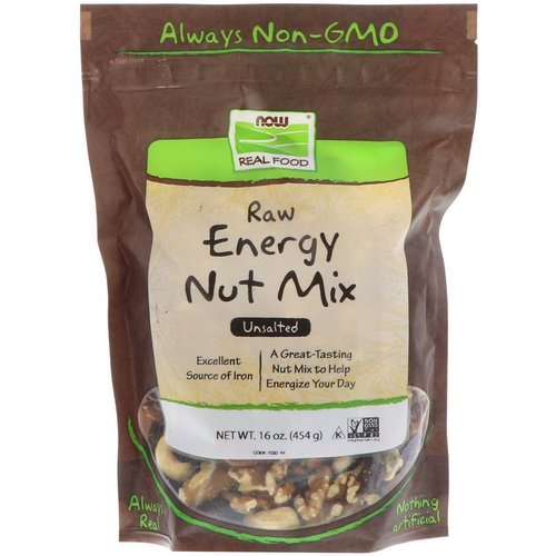 Now Foods, Real Food, Raw Energy Nut Mix, Unsalted, 16 oz (454 g) Review