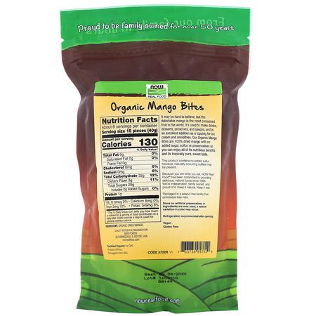 Mango, Superfood: Now Foods, Real Foods, Organic Mango Bites, 8 oz (227 g)