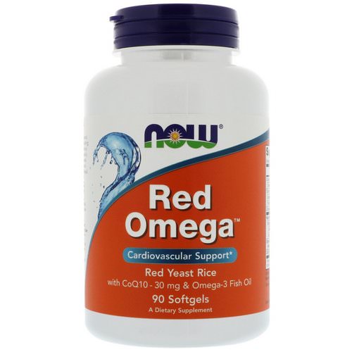 Now Foods, Red Omega, Red Yeast Rice with CoQ10, 30 mg, 90 Softgels Review