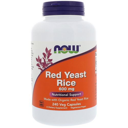 Now Foods, Red Yeast Rice, 600 mg, 240 Veg Capsules Review