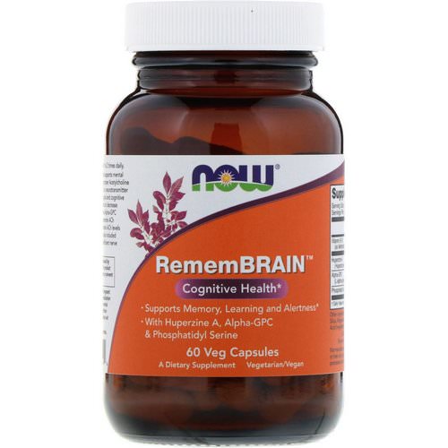 Now Foods, RememBrain, Cognitive Health, 60 Veg Capsules Review
