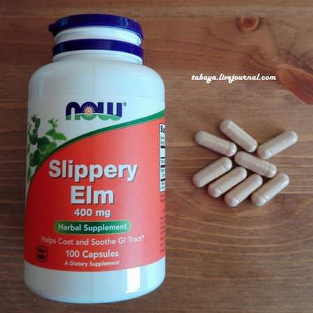 Now Foods Slippery Elm, Homeopati, Örter