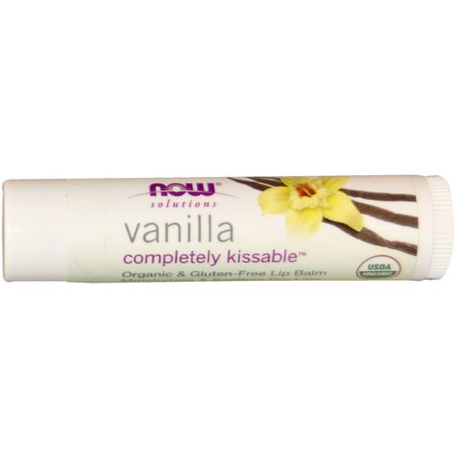 Now Foods, Solutions, Completely Kissable Lip Balm, Vanilla, 0.15 oz (4.25 g) Review