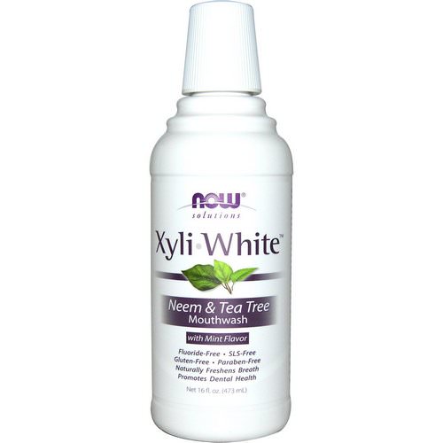 Now Foods, Solutions, XyliWhite Mouthwash, Neem & Tea Tree with Mint, 16 fl oz (473ml) Review