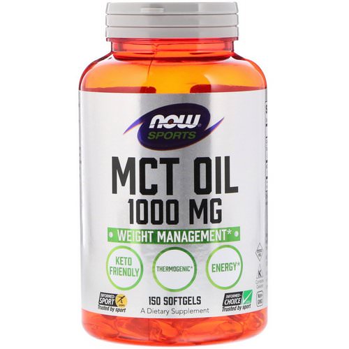 Now Foods, Sports, MCT Oil, 1,000 mg, 150 Softgels Review
