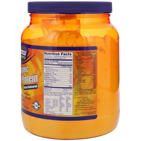 Vassleprotein, Idrottsnäring: Now Foods, Sports, Organic Whey Protein, Natural Unflavored, 1 lb (454 g)