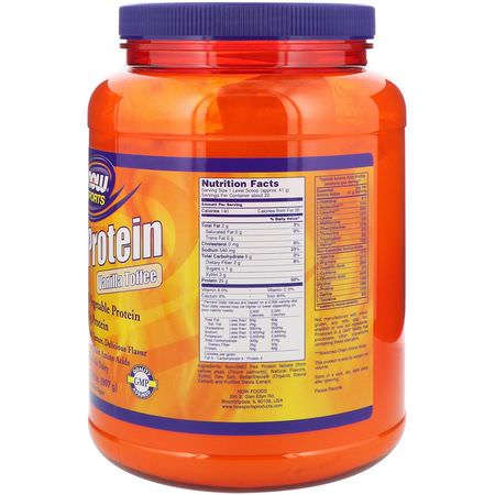 Ärtprotein, Växtbaserat Protein, Sportnäring: Now Foods, Sports, Pea Protein, Vanilla Toffee, 2 lbs (907 g)