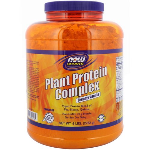 Now Foods, Sports, Plant Protein Complex, Creamy Vanilla, 6 lbs (2722 g) Review