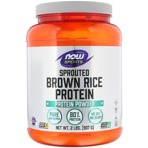 Now Foods, Sports, Sprouted Brown Rice Protein, Unflavored, 2 lbs (907 g) Review