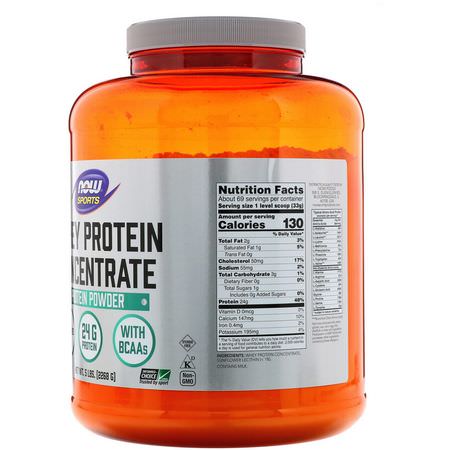 Vassleprotein, Idrottsnäring: Now Foods, Sports, Whey Protein Concentrate, Unflavored, 5 lbs (2268 g)
