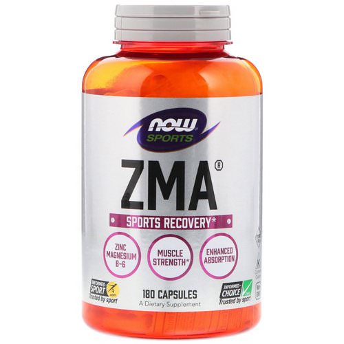 Now Foods, Sports, ZMA, Sports Recovery, 180 Capsules Review