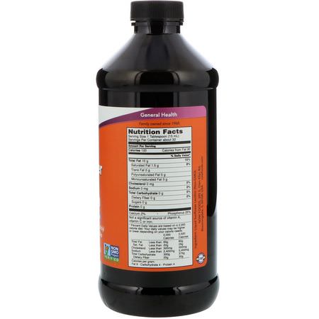 Lecitin, Kosttillskott, Vingrön, Oljor: Now Foods, Sunflower Liquid Lecithin, 16 fl oz (473 ml)