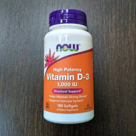 Now Foods D3 Cholecalciferol, D-Vitamin, Vitaminer, Kosttillskott