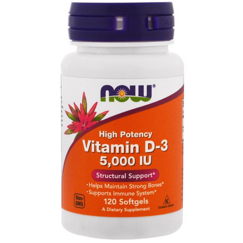 Now Foods, Vitamin D-3, High Potency, 5,000 IU, 120 Softgels Review