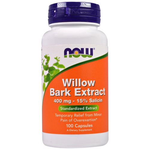 Now Foods, Willow Bark Extract, 400 mg, 100 Capsules Review