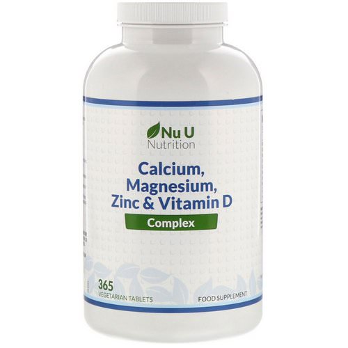 Nu U Nutrition, Calcium, Magnesium, Zinc & Vitamin D Complex, 365 Vegetarian Tablets Review