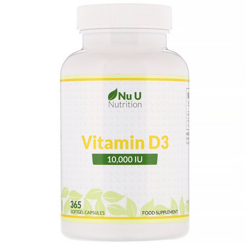 Nu U Nutrition, Vitamin D3, 10,000 IU, 365 Softgel Capsules Review