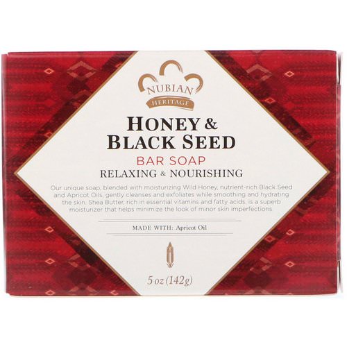 Nubian Heritage, Honey & Black Seed Bar Soap, 5 oz (142 g) Review