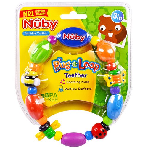 Nuby, Soothing Teether, Bug-a-Loop, 3 + Months, 1 Soothing Teether Review