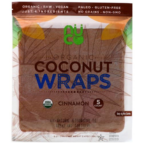 NUCO, Organic Coconut Wraps, Cinnamon, 5 Wraps (14 g) Each Review