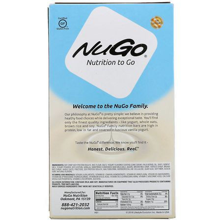 NuGo Nutrition Nutritional Bars Snack Bars - Snackstänger, Näringsstänger