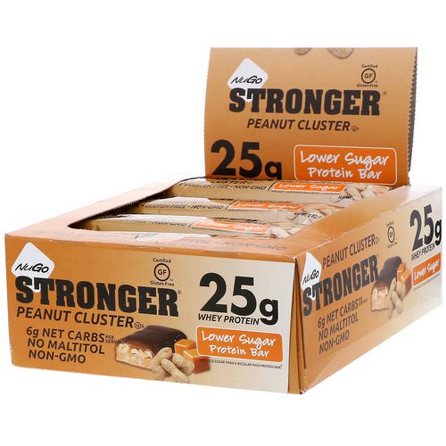 NuGo Nutrition, Stronger, Peanut Cluster, 12 Bars, 2.82 oz (80 g) Each Review