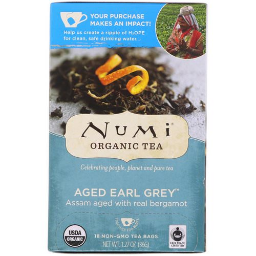 Numi Tea, Organic Tea, Black Tea, Aged Earl Grey, 18 Tea Bags (1.27 oz (36 g) Review