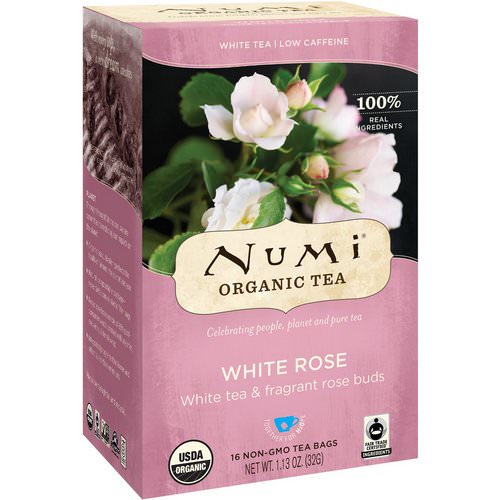 Numi Tea, Organic Tea, White Tea, White Rose, 16 Tea Bags, 1.13 oz (32 g) Review