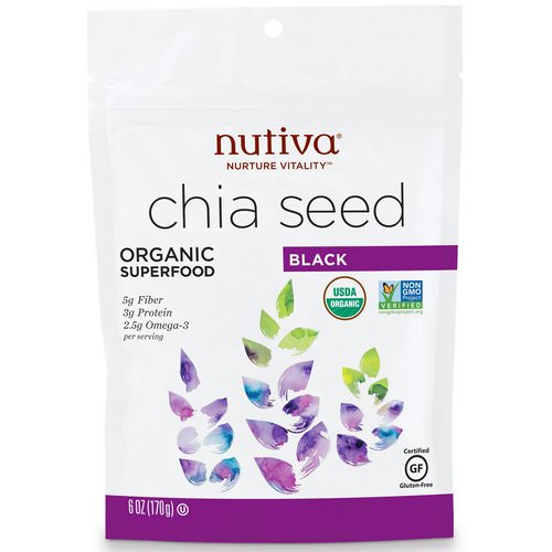 Nutiva, Organic Chia Seed, Black, 6 oz (170 g) Review
