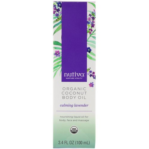 Nutiva, Organic Coconut Body Oil, Calming Lavender, 3.4 fl oz (100 ml) Review