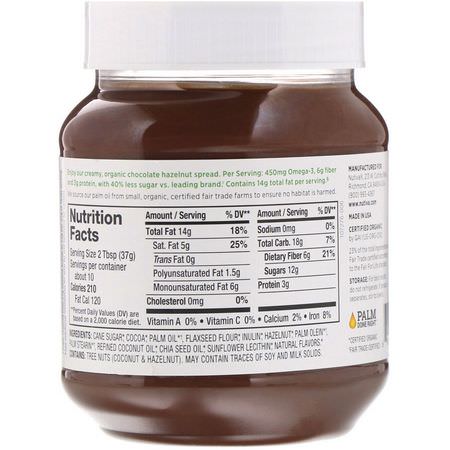 Hazelnut Spread, Conserves, Spreads, Butters: Nutiva, Organic Hazelnut Spread, Classic, 13 oz (369 g)