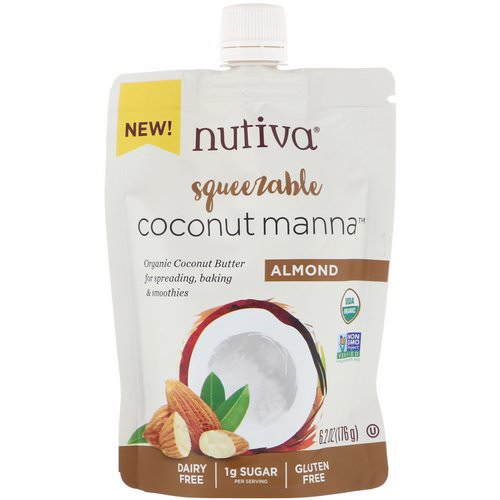 Nutiva, Organic Squeezable, Coconut Manna, Almond, 6.2 oz (176 g) Review