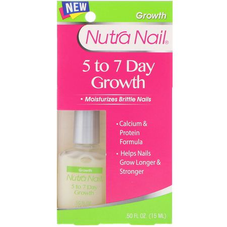 Nagelbehandlingar, Nagelvård, Bad: Nutra Nail, 5 to 7 Day Growth, .50 fl oz (15 ml)