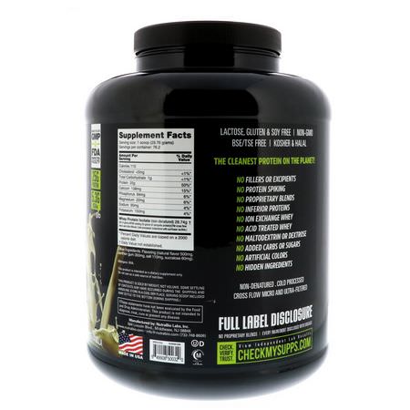 Vassleprotein, Idrottsnäring: NutraBio Labs, 100% Whey Protein Isolate, Alpine Vanilla, 5 lbs (2268 g)
