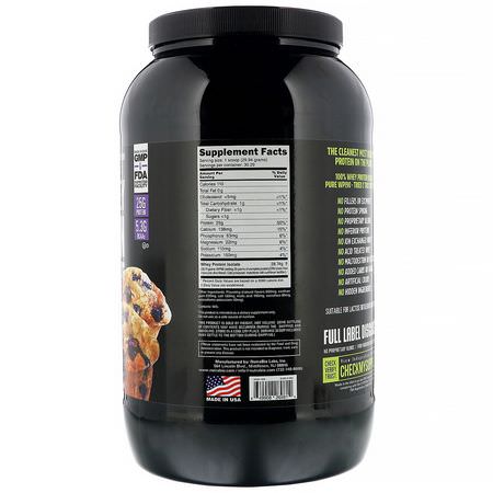 Vassleprotein, Idrottsnäring: NutraBio Labs, 100% Whey Protein Isolate, Blueberry Muffin, 2 lb (907 g)