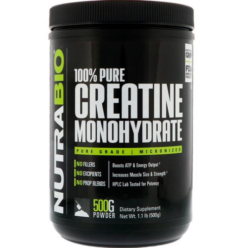 NutraBio Labs, Creatine Monohydrate, 1.1 lb (500 g) Review