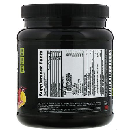 Elektrolyter, Hydrering, Sporttillskott, Sportnäring: NutraBio Labs, Intra Blast, Intra Workout Amino Fuel, Strawberry Lemon Bomb, 1.63 lb (740 g)