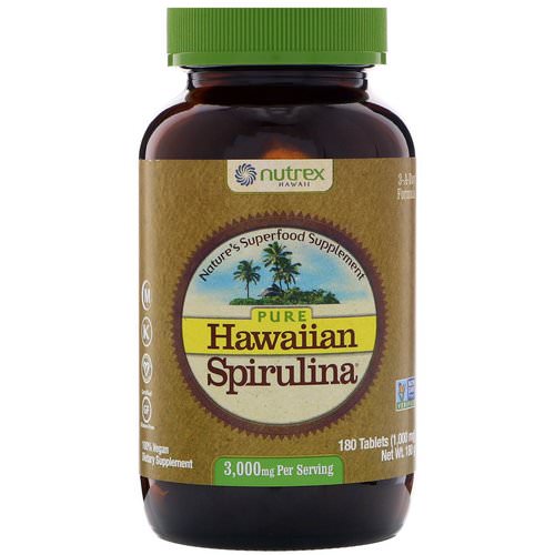 Nutrex Hawaii, Pure Hawaiian Spirulina, 3,000 mg, 180 Tablets Review