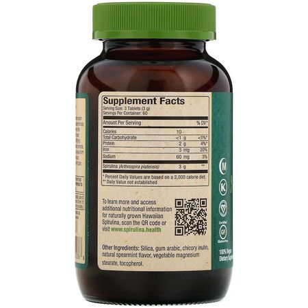 Spirulina, Alger, Superfoods, Greener: Nutrex Hawaii, Pure Hawaiian Spirulina, Spearmint, 1,000 mg, 180 Tablets