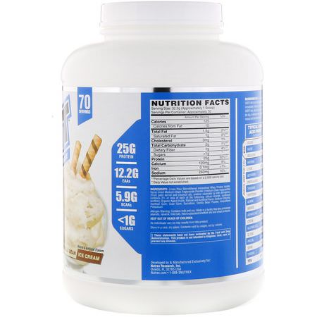 Vassleprotein, Idrottsnäring: Nutrex Research, IsoFit, Vanilla Bean Ice Cream, 5 lbs (2261 g)