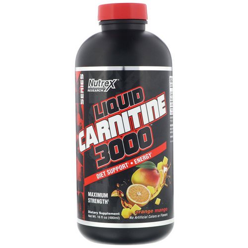 Nutrex Research, Liquid Carnitine 3000, Orange Mango, 16 fl oz (480 ml) Review