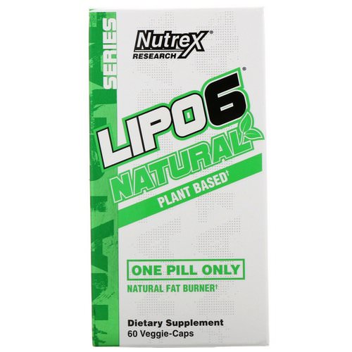 Nutrex Research, Natural Series, Lipo-6 Natural Fat Burner, Plant Based, 60 Veggie-Caps Review