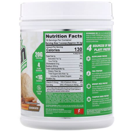 Växtbaserat Protein, Idrottsnäring: Nutrex Research, Natural Series, Plant Protein, Cinnamon Cookies, 1.2 lb (545 g)